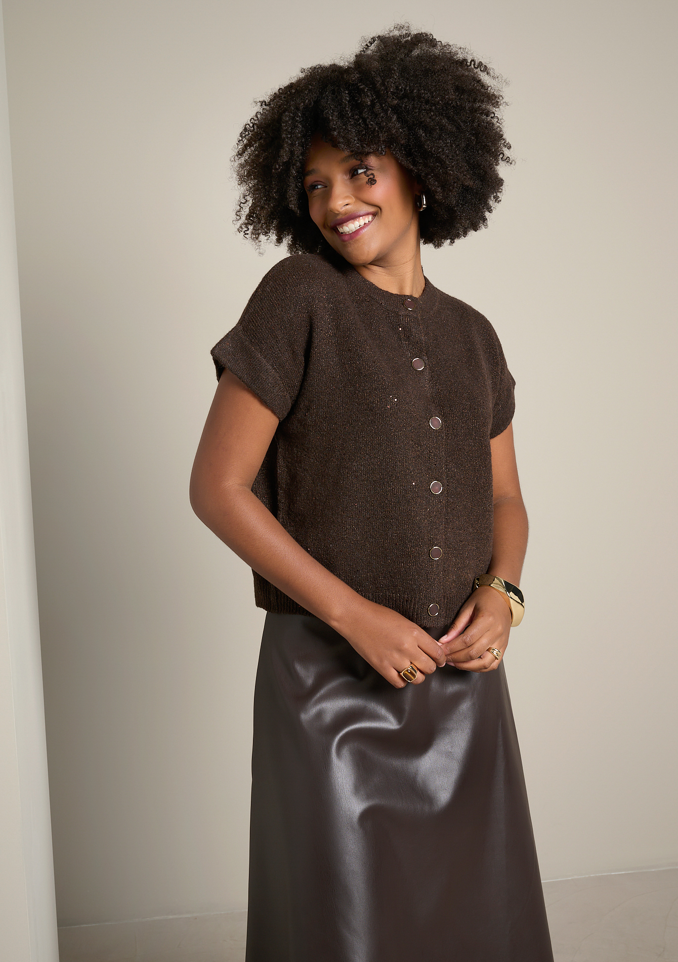 Cardigan à sequins, LOLALIZA