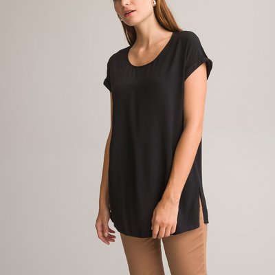 Scoop-Neck Tunic with Cap Sleeves ANNE WEYBURN