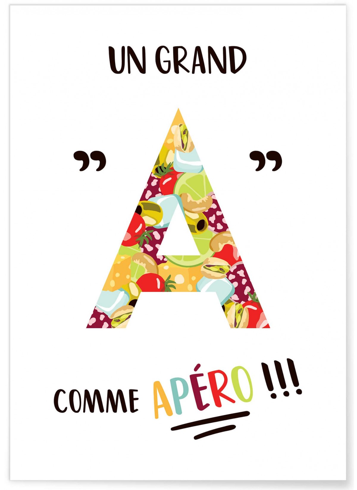 Affiche 'Un grand A comme Apéro', L'AFFICHERIE