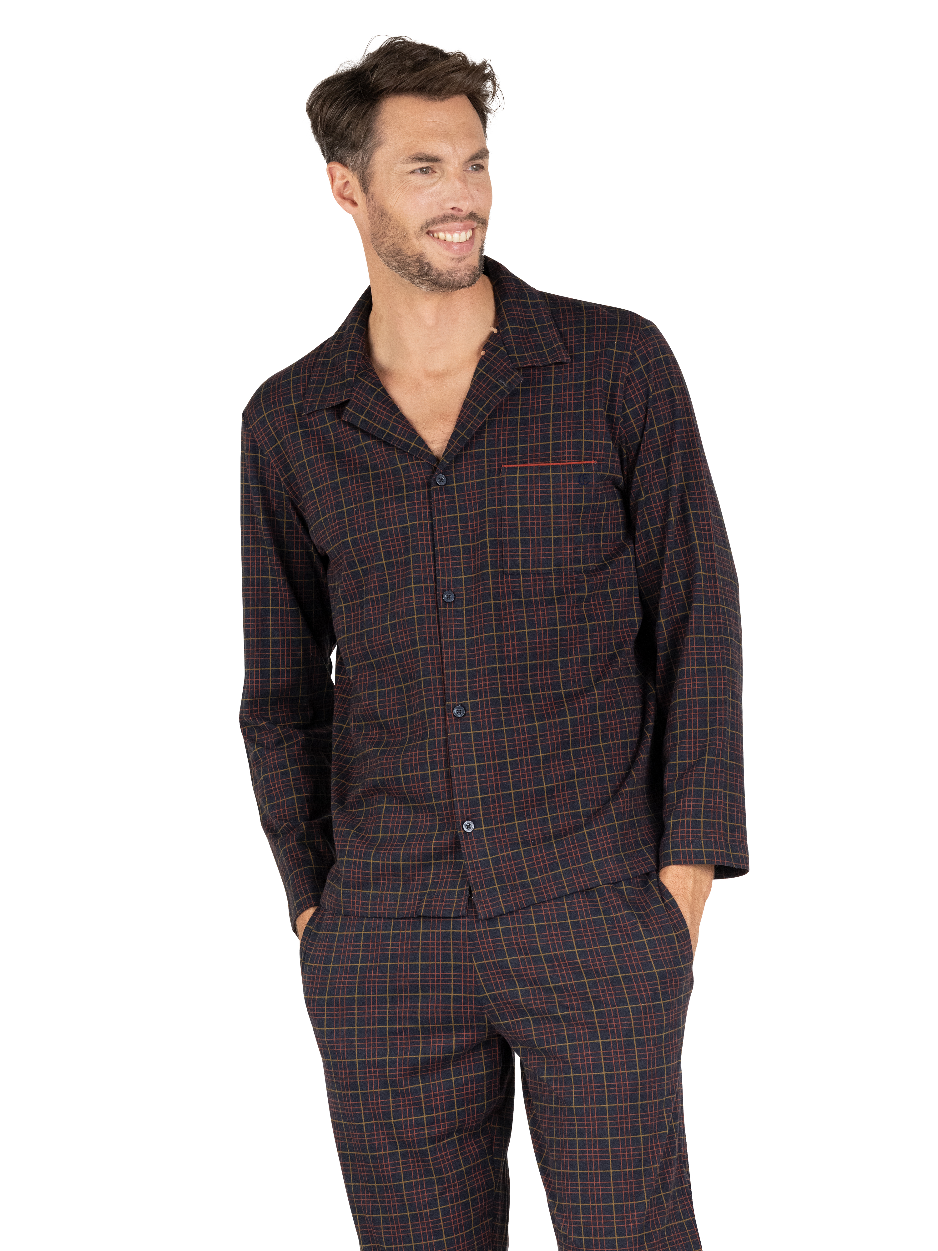 Pyjama long col ouvert L'ECOSSAIS, EMINENCE