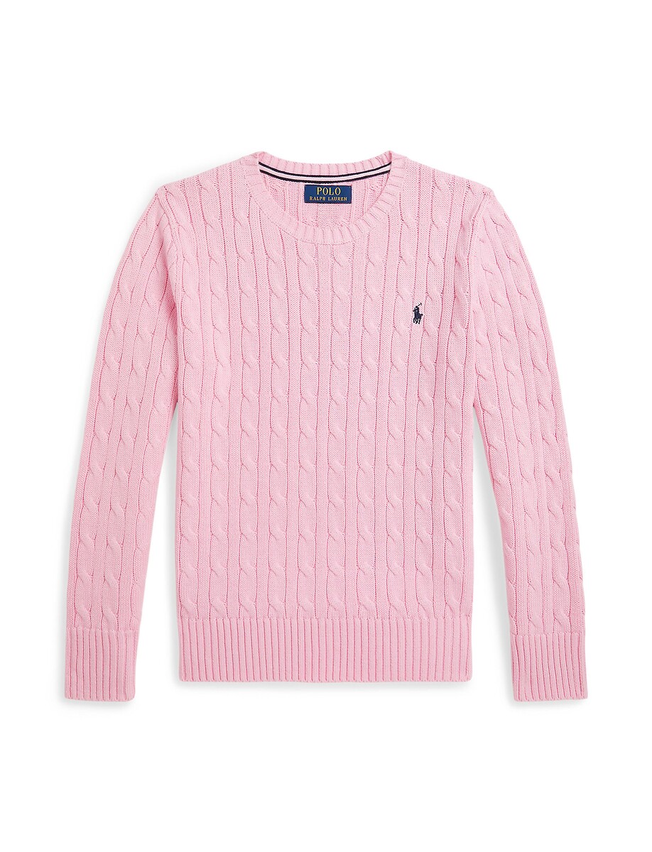 Camisola aos torcidos com gola redonda, Cable, POLO RALPH LAUREN