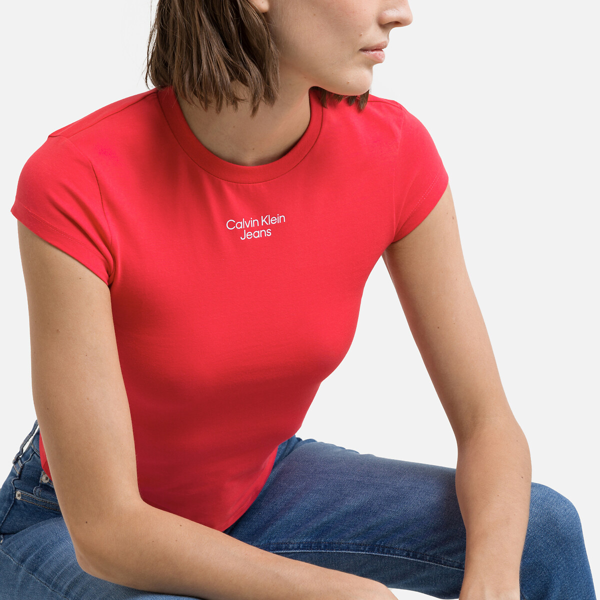 Calvin Klein Mujer Camiseta Boyfriend Rosa – Who Killed Bambi?