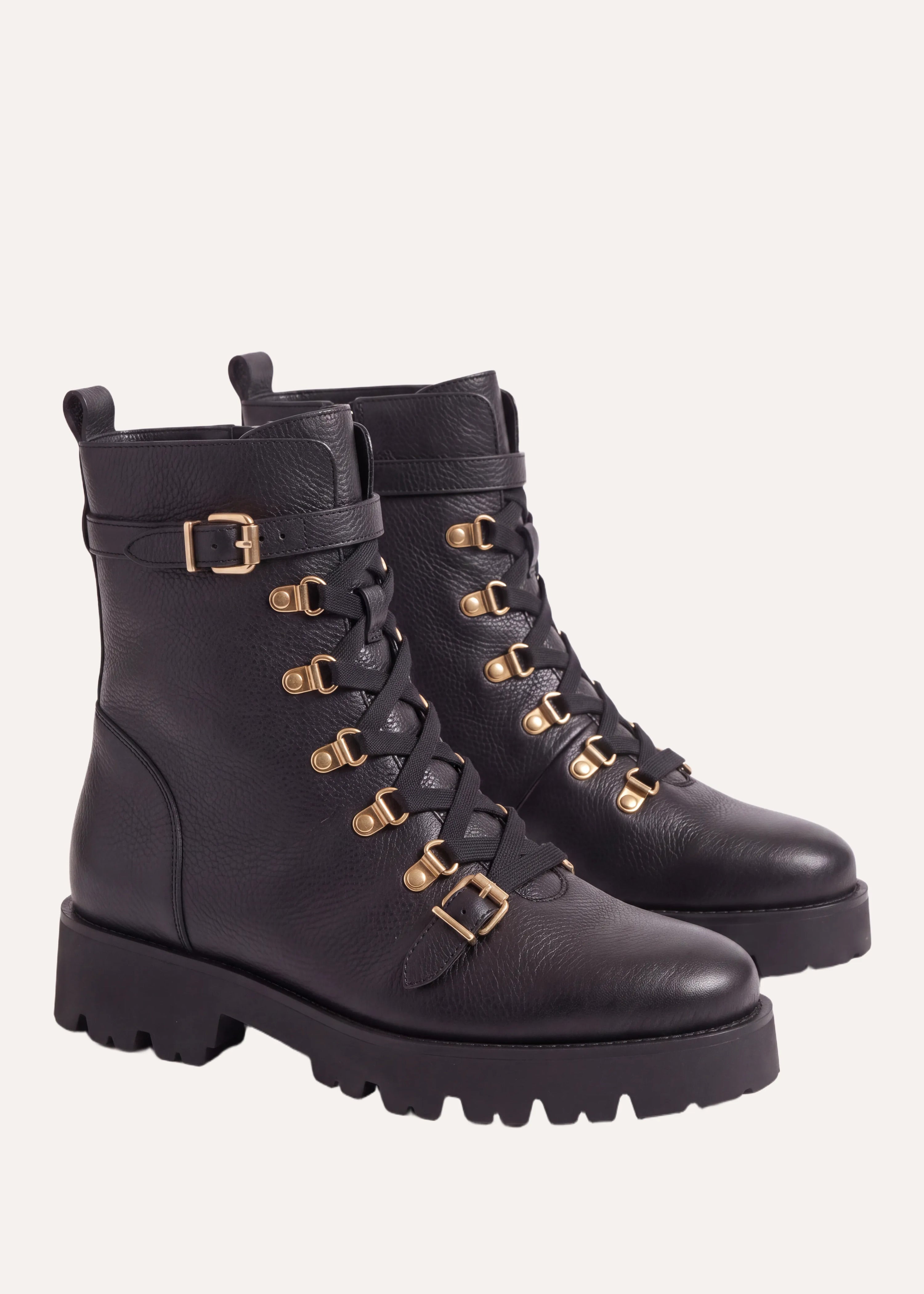 Bottes zippées en cuir à talons, LA FEE MARABOUTEE