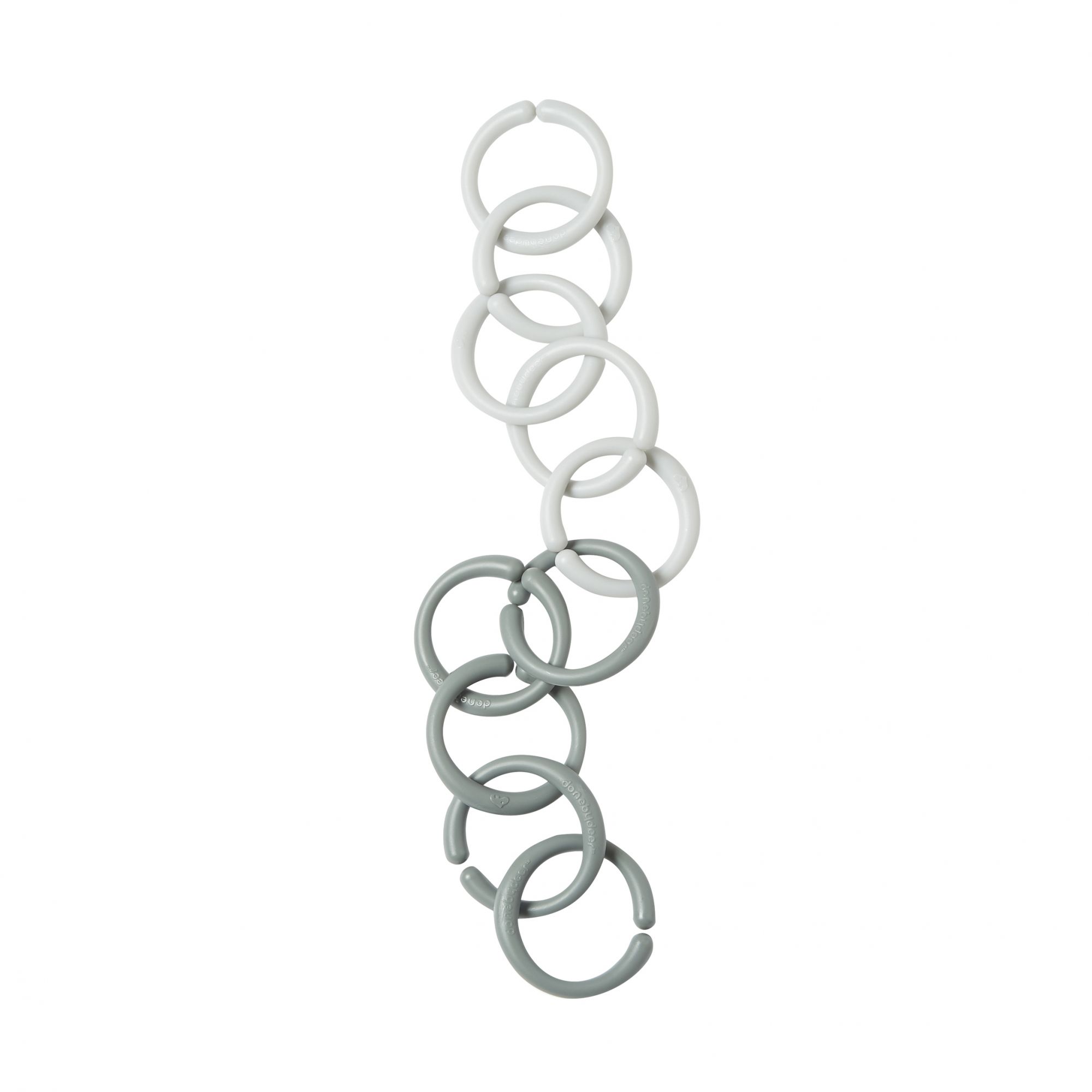 Lot de 10 anneaux de suspension gris, DONE BY DEER
