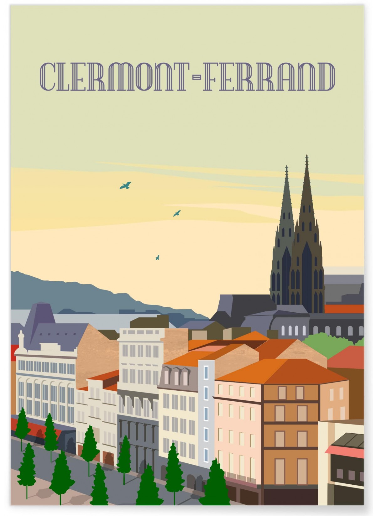 Affiche ville Clermont Ferrand 2, L'AFFICHERIE