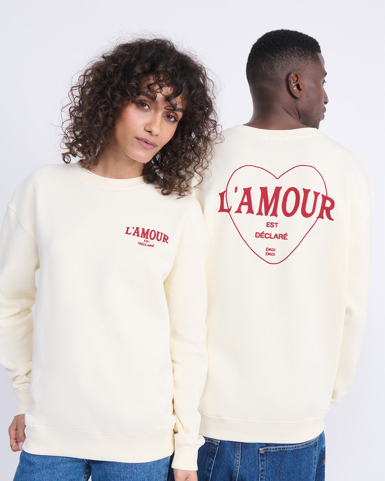 Sweat L'amour est déclaré brodé, EMOI EMOI