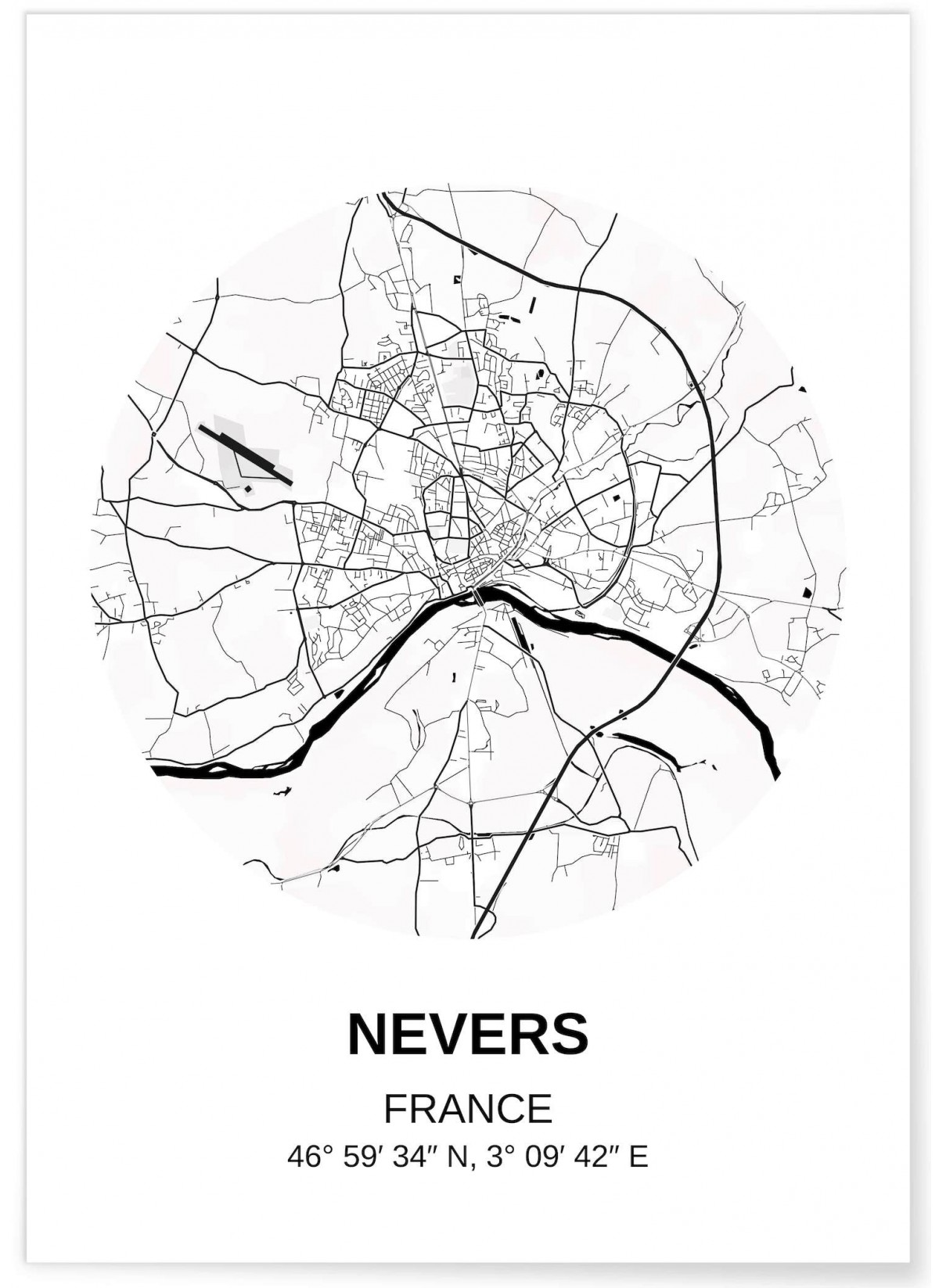 Affiche Carte Nevers, L'AFFICHERIE