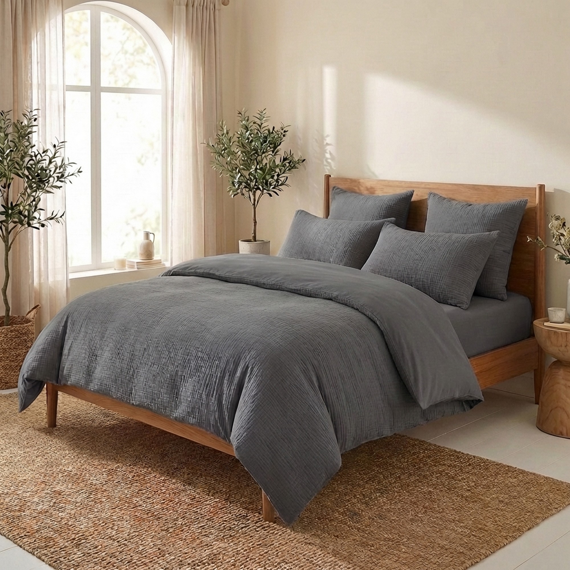 Parure de lit en Gaze de Coton - Coton 57 fils, EDEN