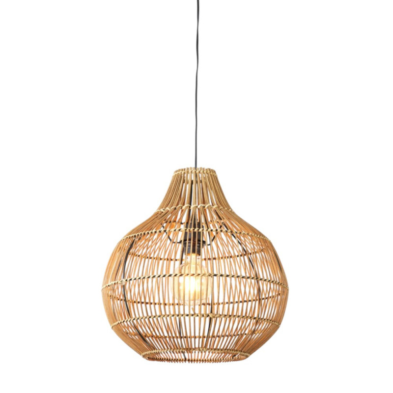 Suspension rotin brun D40 Panoli, MILLUMINE