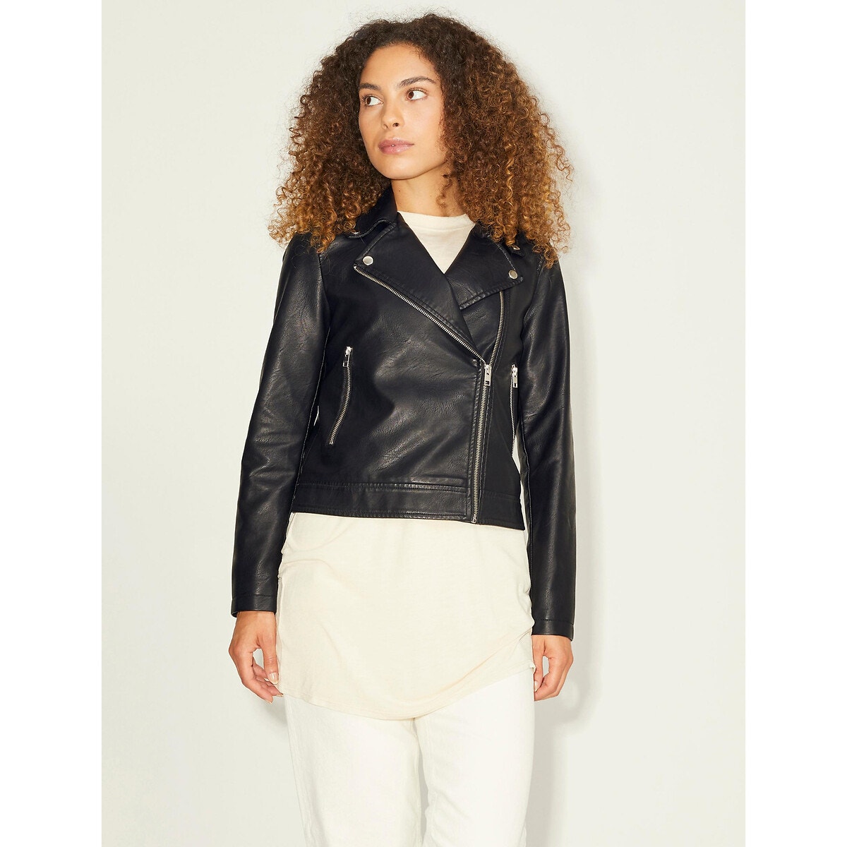 Blouson en cuir 2024 femme pas cher