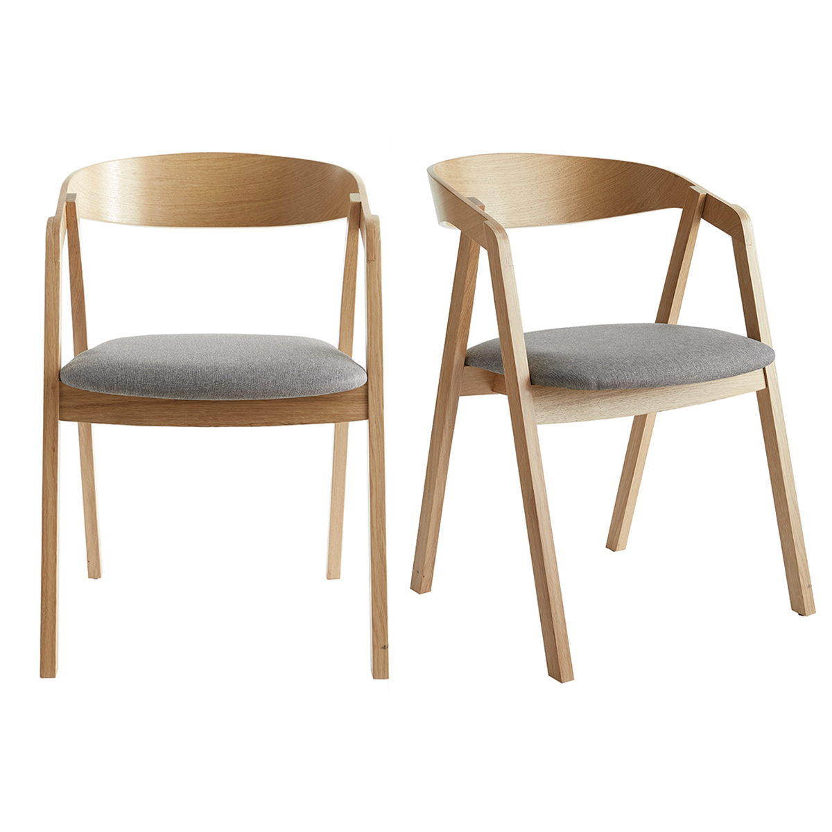 Chaises scandinaves empilables (lot de 2) LOVA, MILIBOO