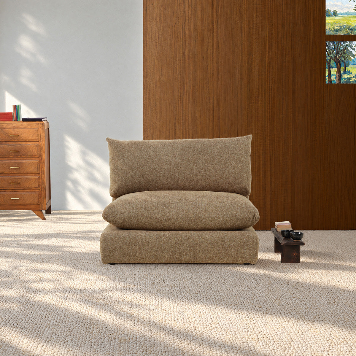 Chauffeuse modulable en tissu texturé LEOPOLD, BERAH GETAH