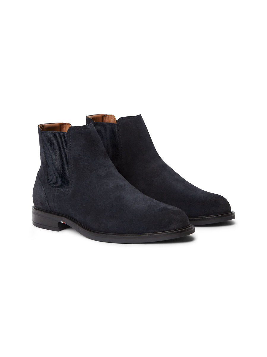 Bottines chelsea en cuir suède, TOMMY HILFIGER