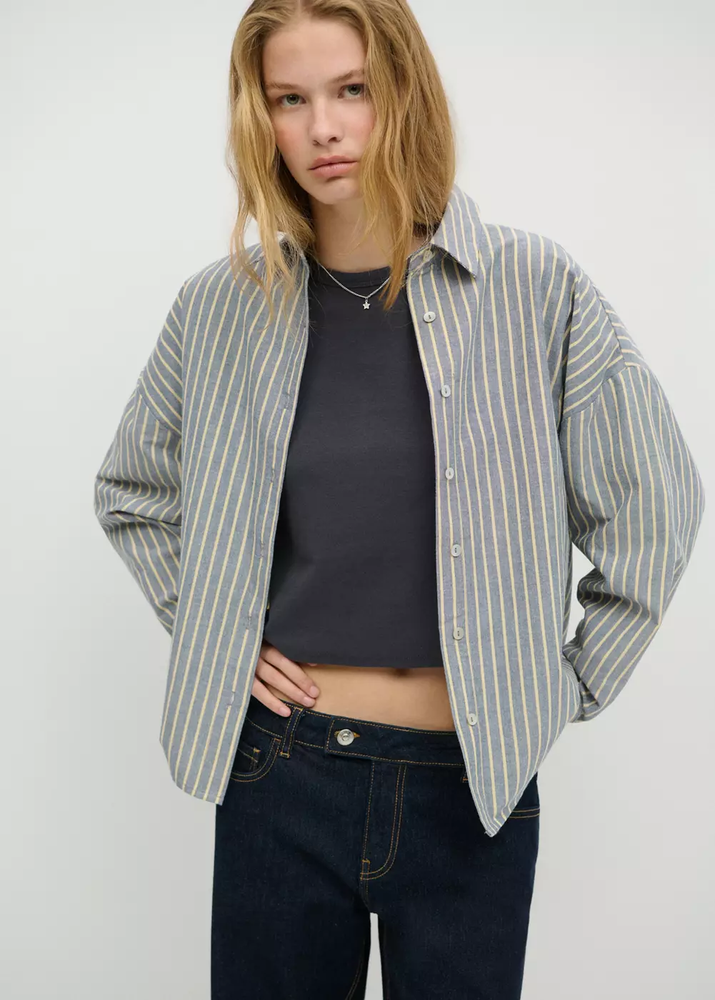 Chemise coton rayures, MANGO TEEN