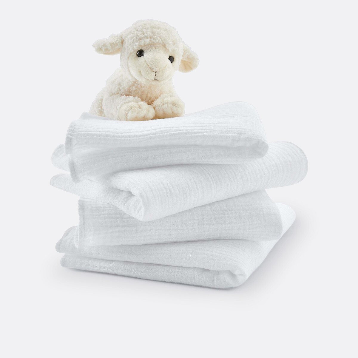 Set of 4 Kumla Large Cotton Muslin Squares, LA REDOUTE INTERIEURS