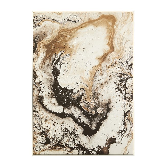 Natural Marble Framed Wall Art, beige, SO'HOME