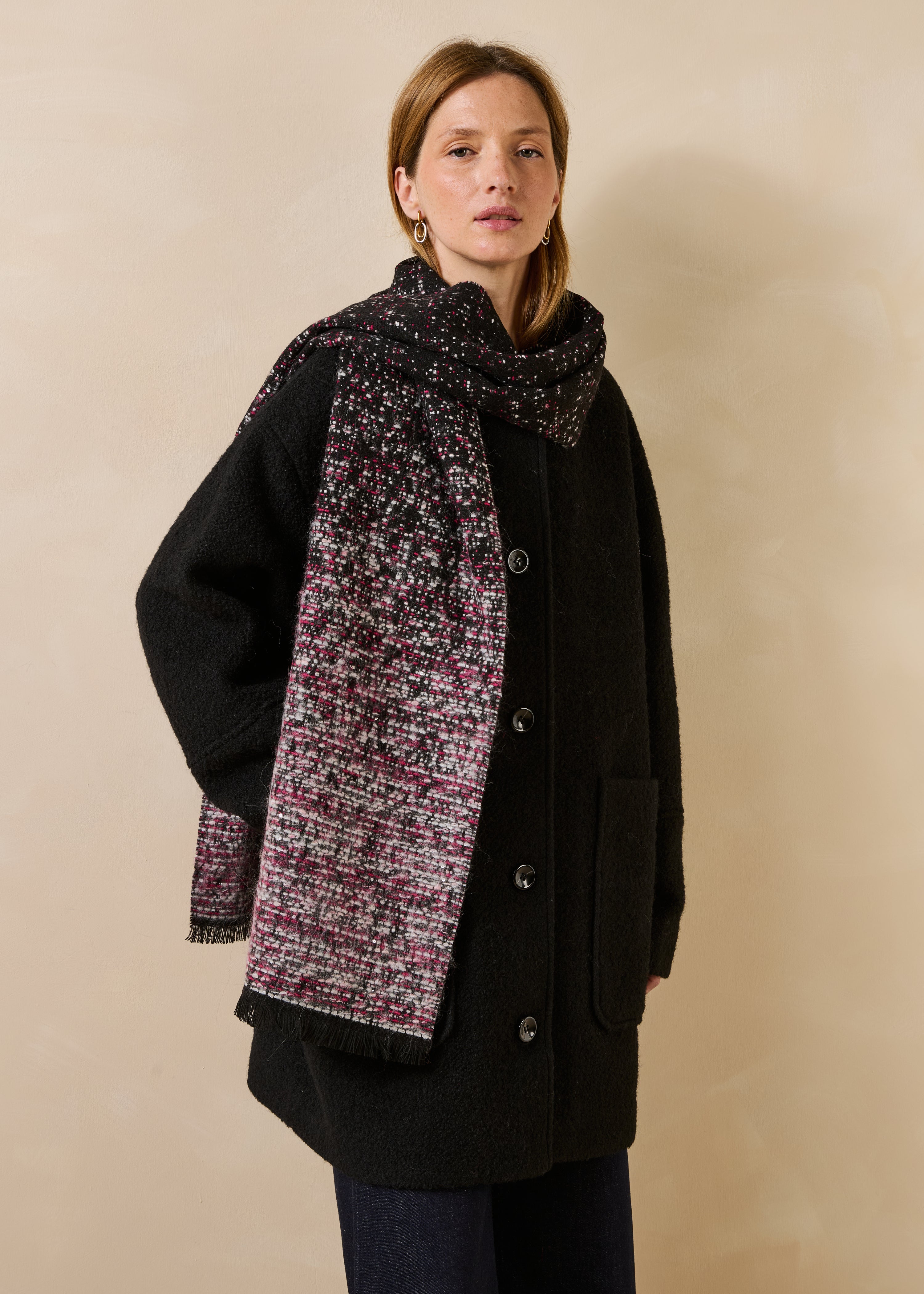 Écharpe tie & dye fil textile, LA FEE MARABOUTEE