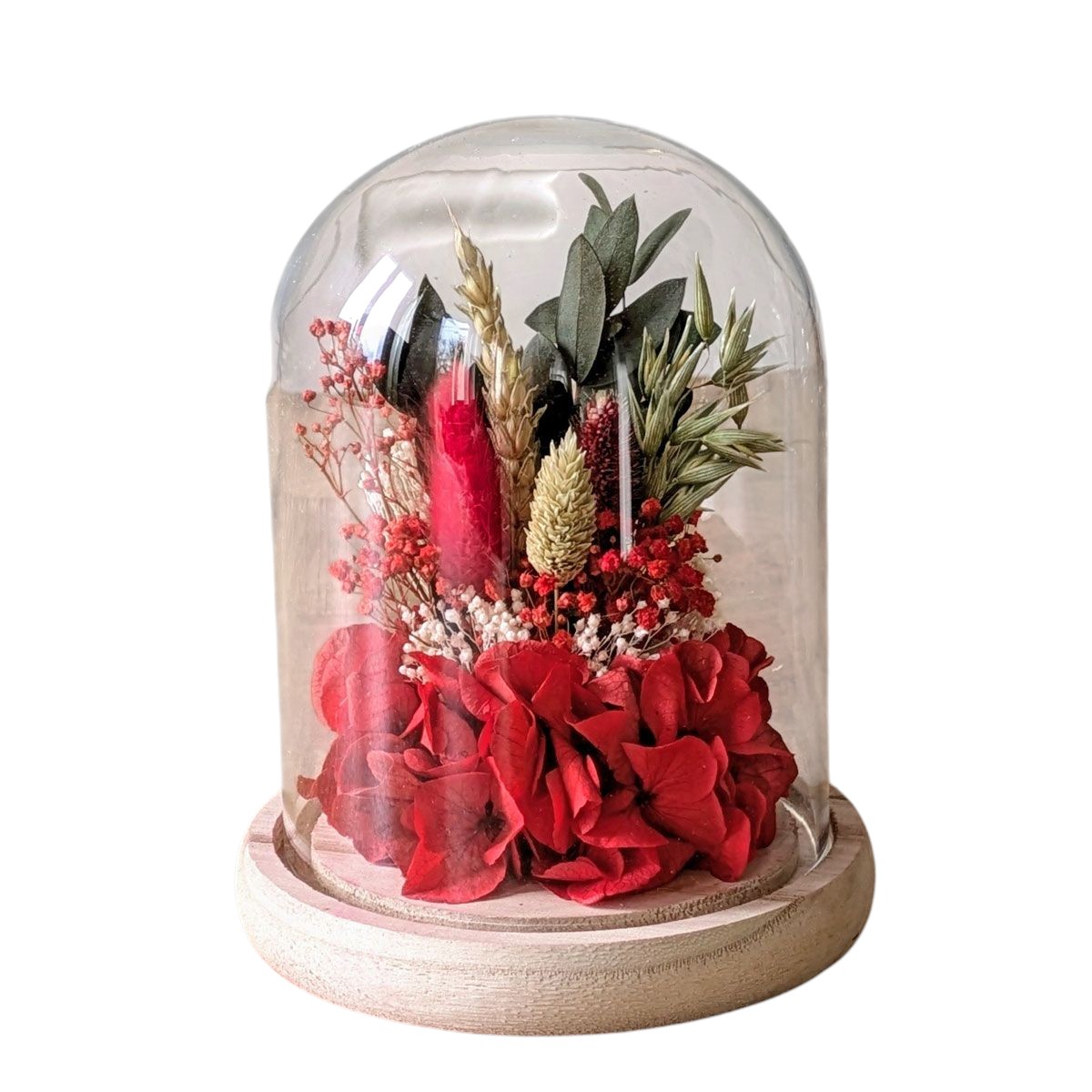 Cloche de fleurs séchées Amour, RECONCILIATION VEGETALE