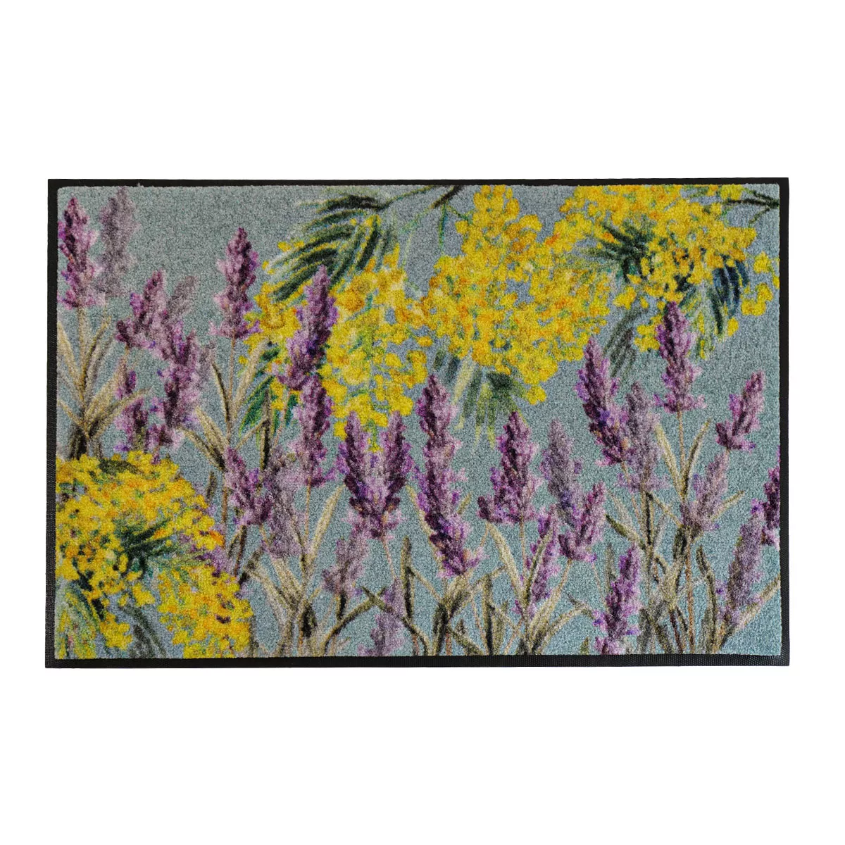 Tapis decor caoutchouc & nylon LAVANDE ET MIMOSAS, GARNIER THIEBAUT