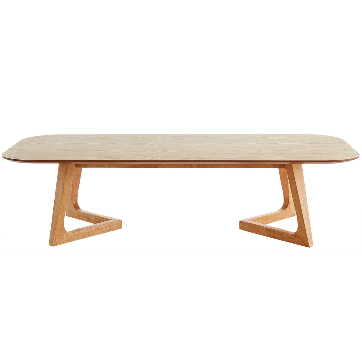 Table basse rectangulaire scandinave bois clair L150 cm JUKE, MILIBOO