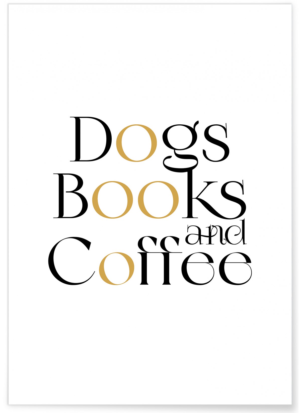 Affiche Dogs Book and Coffee, L'AFFICHERIE