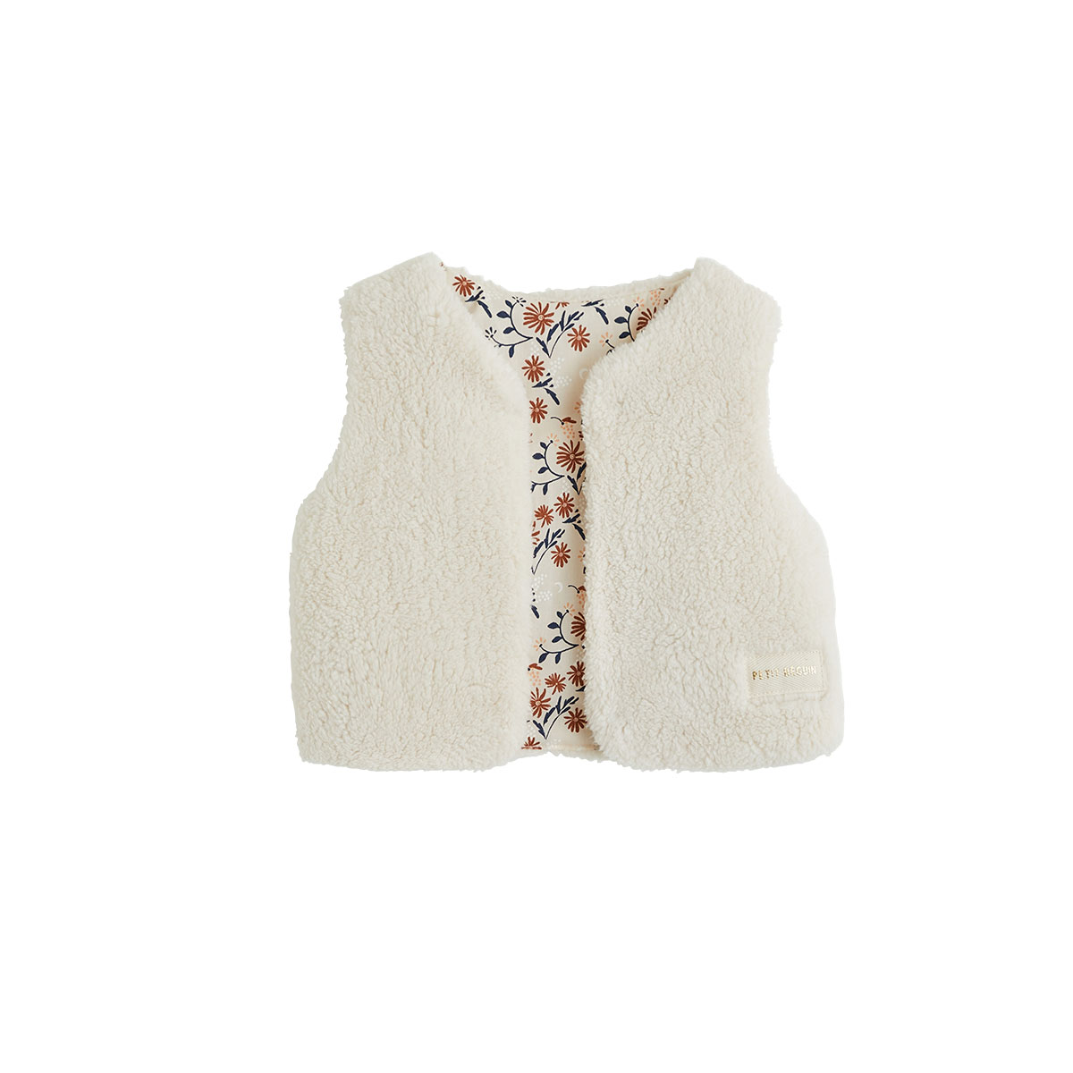 Veste sans manches bébé réversible en sherpa Ollie, PETIT BEGUIN