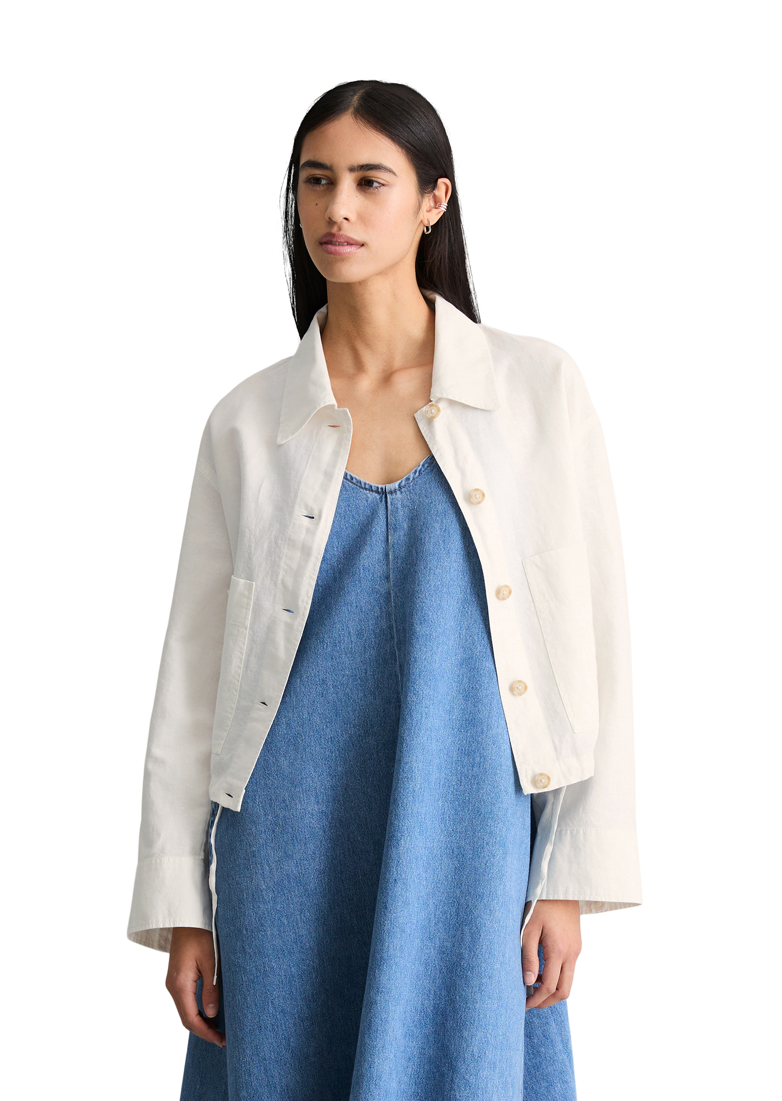 Veste relaxed en mélange de lin et de coton, MARC O’POLO DENIM