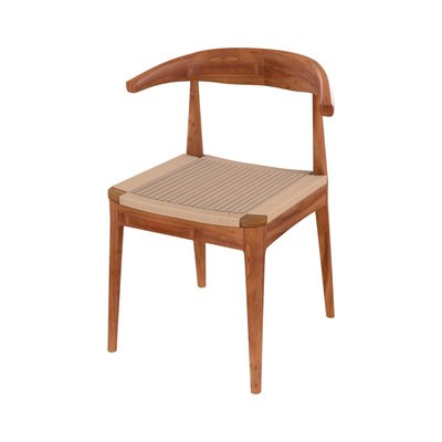 Chaise en bois de teck et cordage type loom (à l'unité) - Java RENDEZ VOUS DECO
