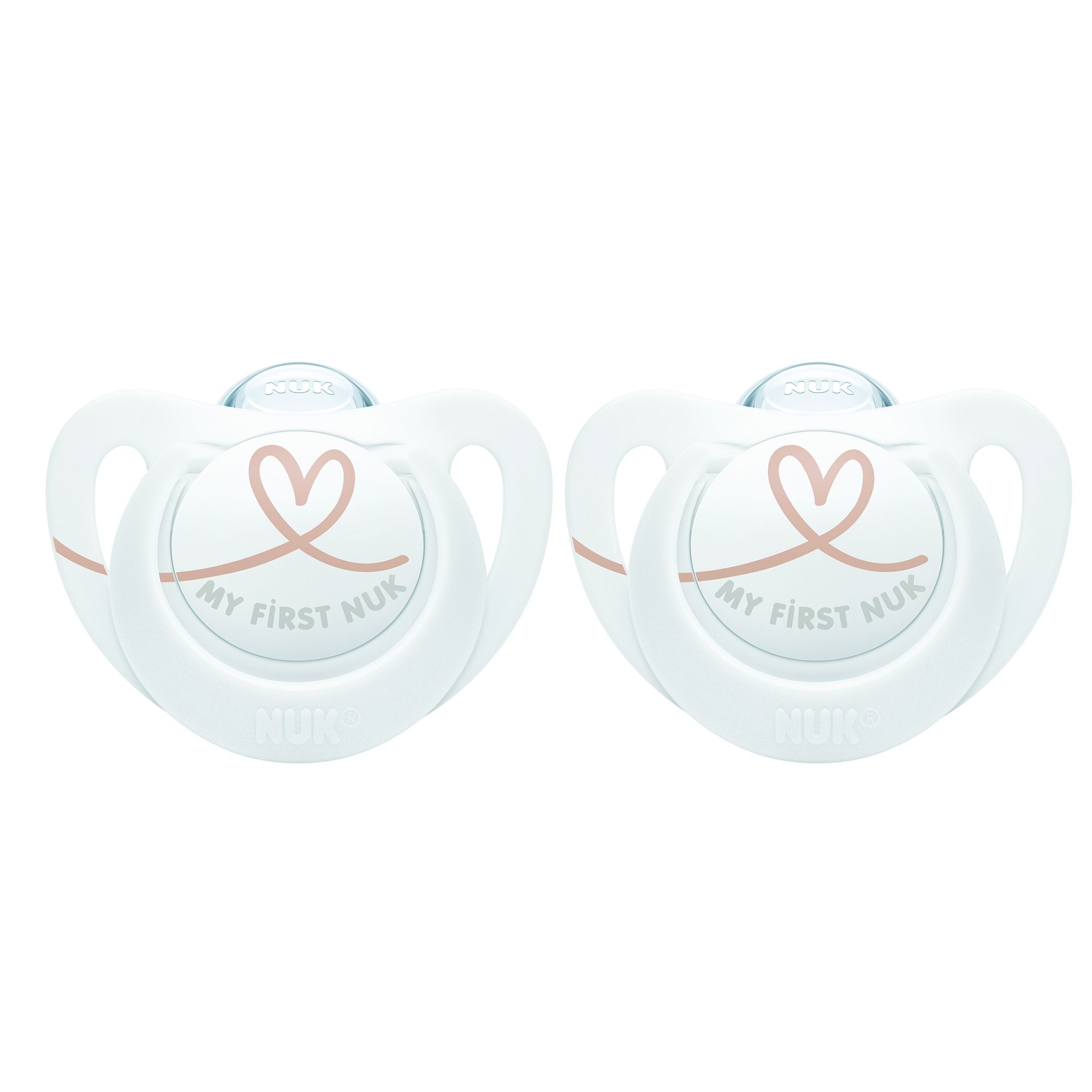Lot de 2 Sucettes Nuk expert Starline Silicone 0-2m My Love, NUK