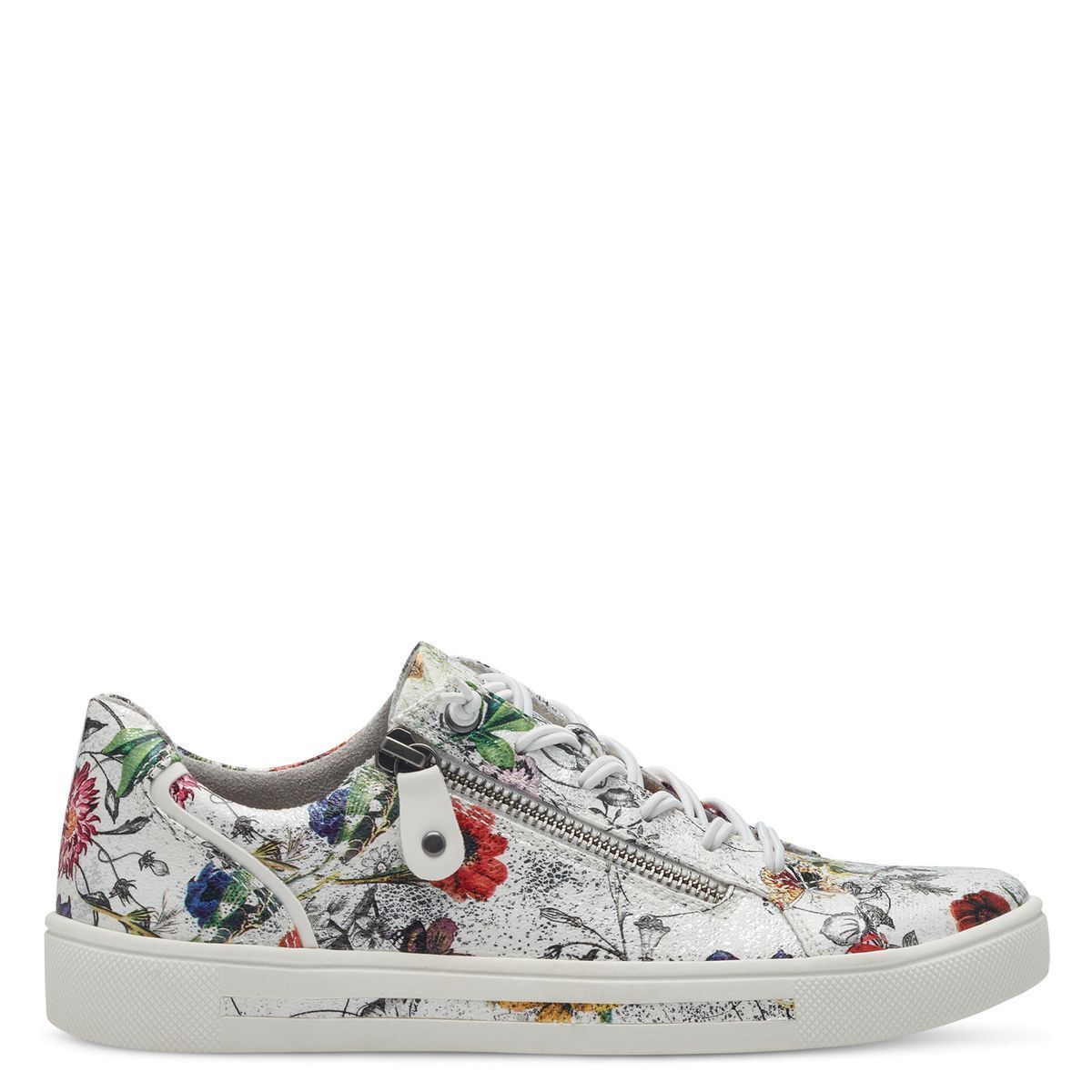 Basket blanche brillante femme hot sale