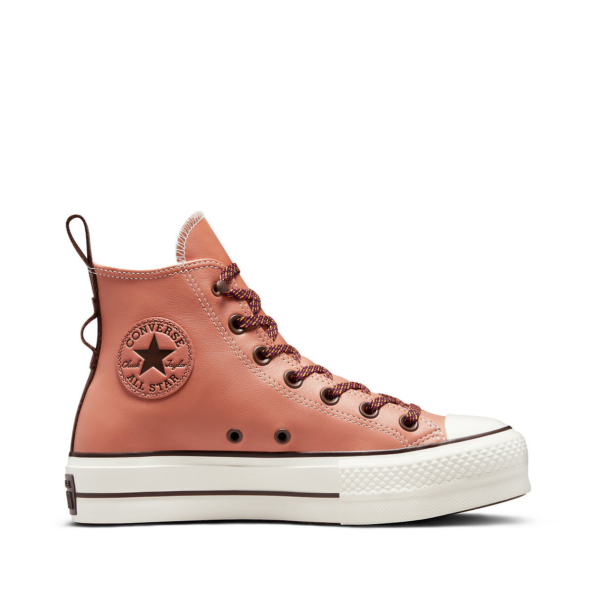 winter tones leather high top trainers 