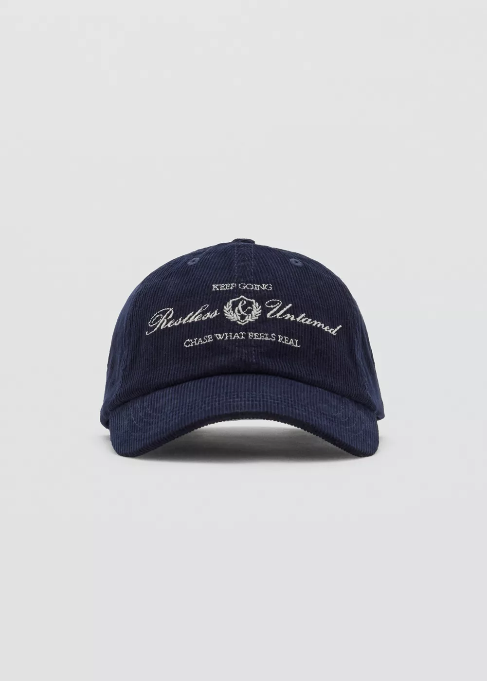 Casquette velours côtelé brodée, MANGO TEEN