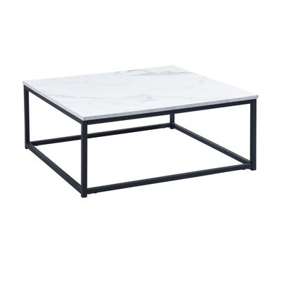 Table basse carrée imitation marble style industriel MEUBLES COSY