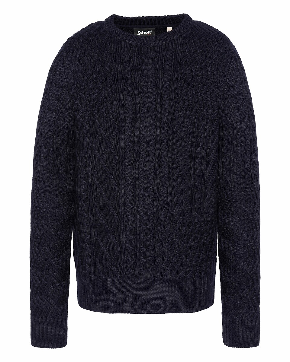 Pull col rond en grosse maille, SCHOTT