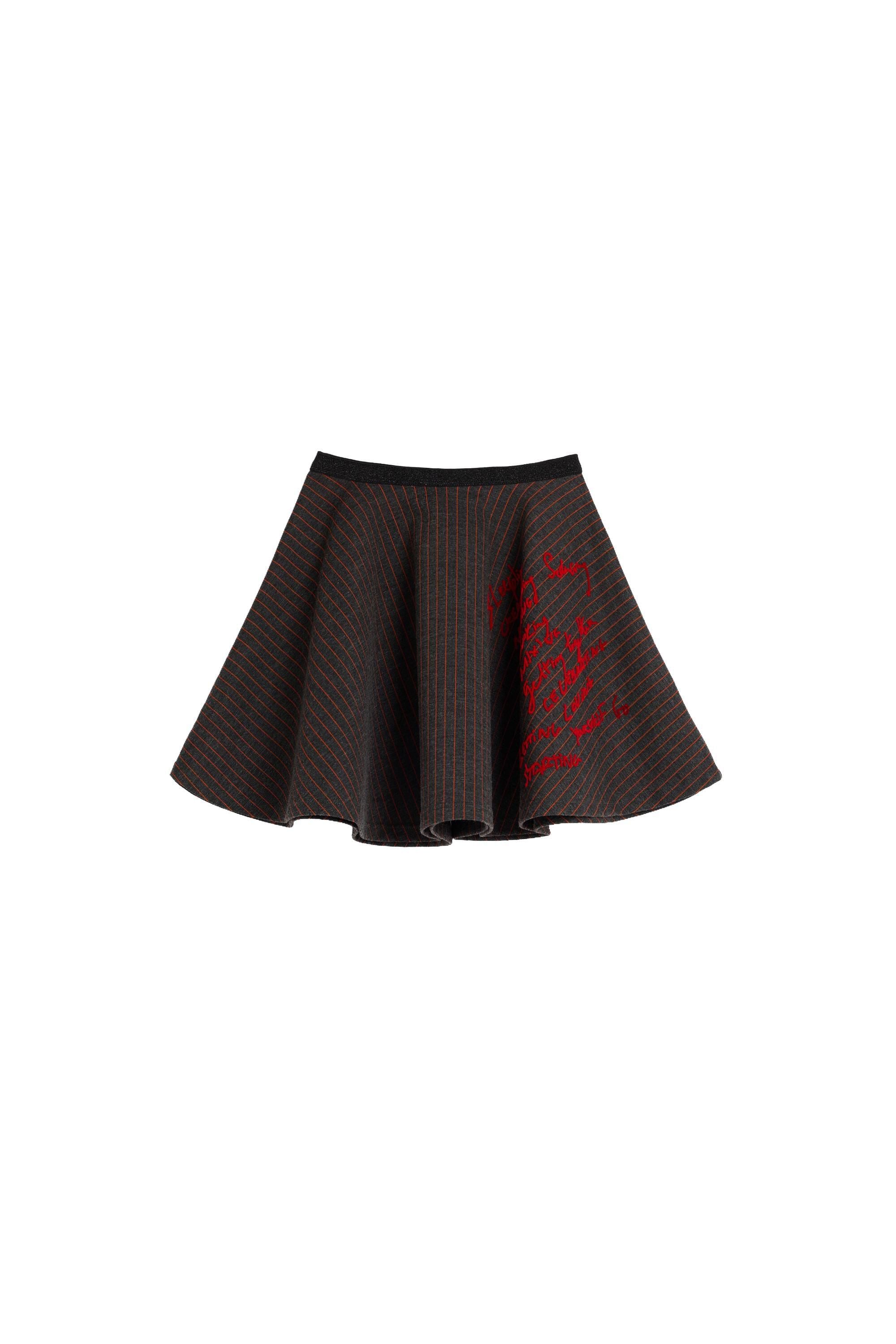 Mini-jupe en maille à rayures, DESIGUAL