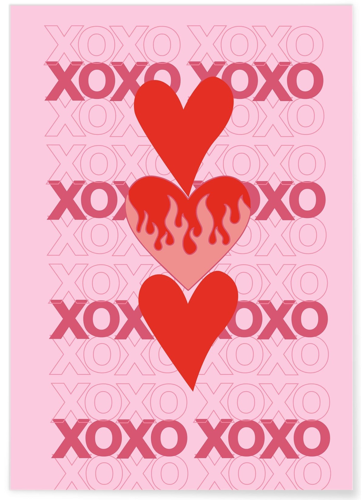 Affiche XOXO en folie, L'AFFICHERIE