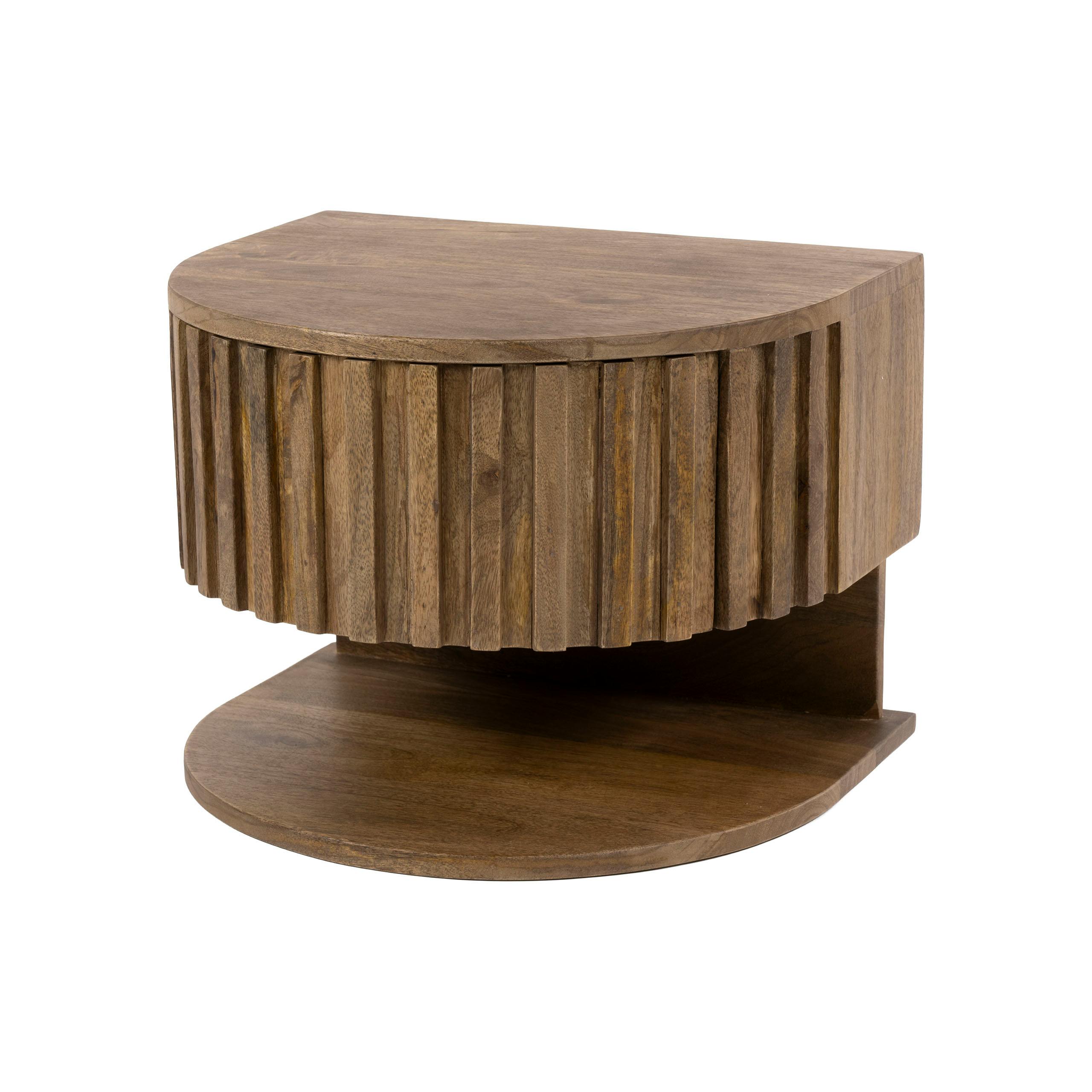 Table de chevet suspendue en bois 1 tiroir 1 tablette DELHI, PIER IMPORT