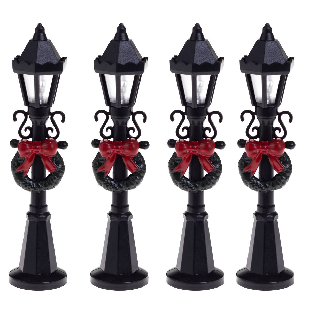 Accessoire village lampadaire lumineux 4 / 6 LED, FEERIC LIGHTS & CHRISTMAS