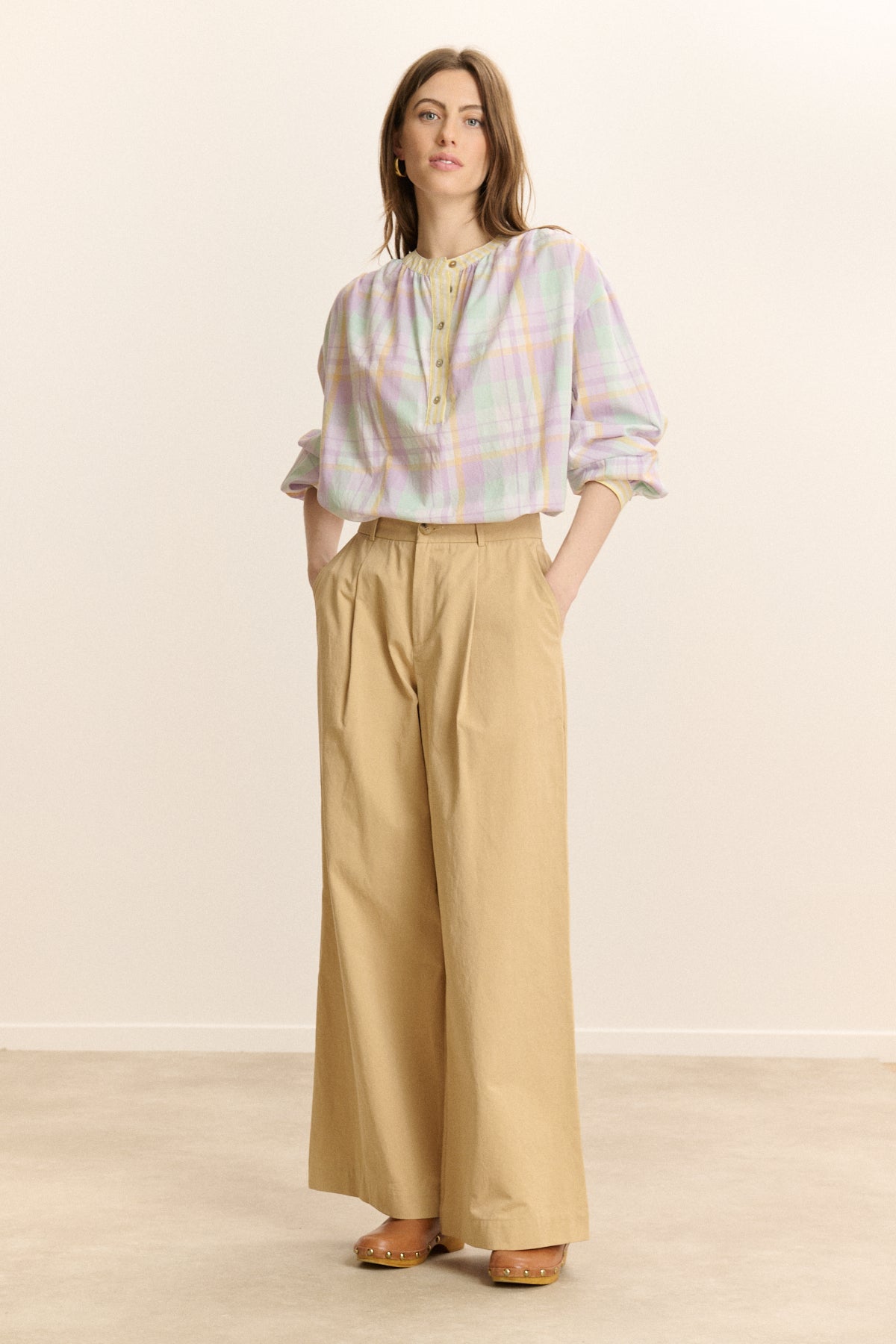 Pantalon large à pinces VOLTAIRE, GARANCE PARIS