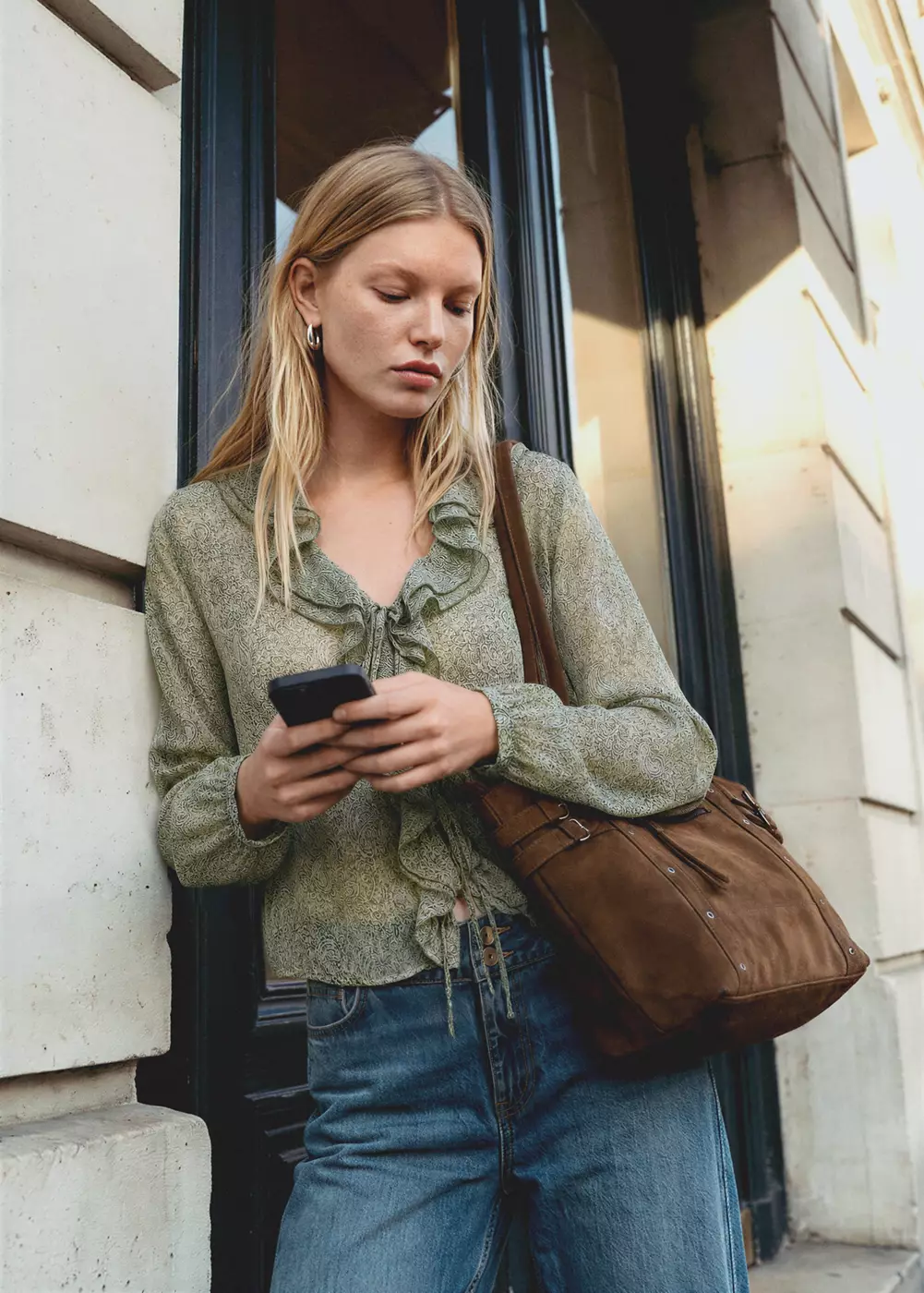 Blouse imprimée à volants, MANGO TEEN