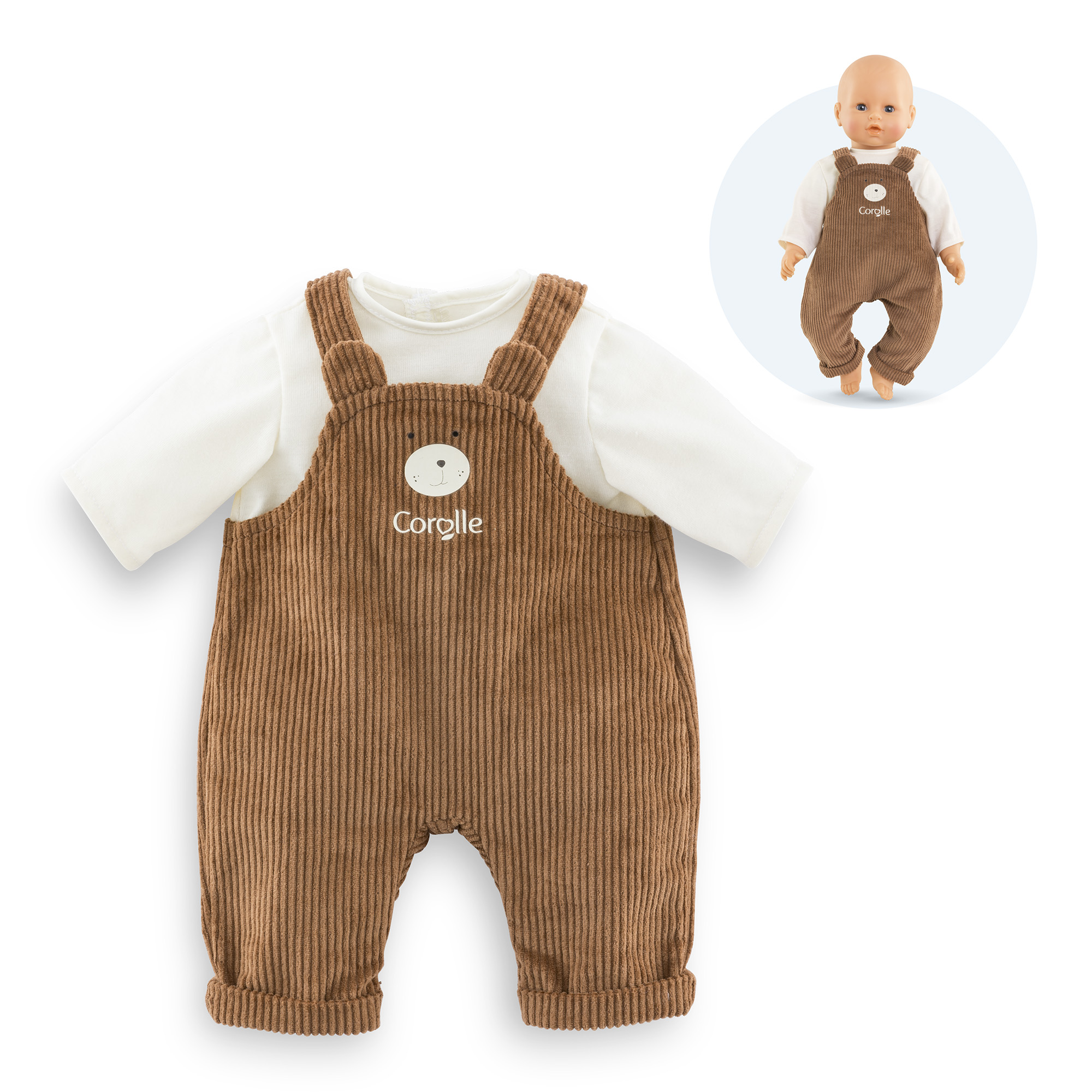 T-Shirt & Salopette Ours Petit Explorateur pour poupon 42 cm, COROLLE