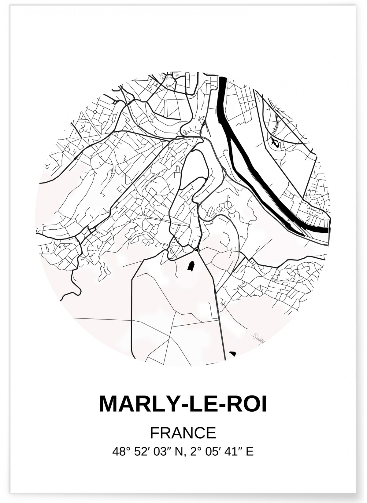 Affiche Carte Marly-le-Roi, L'AFFICHERIE