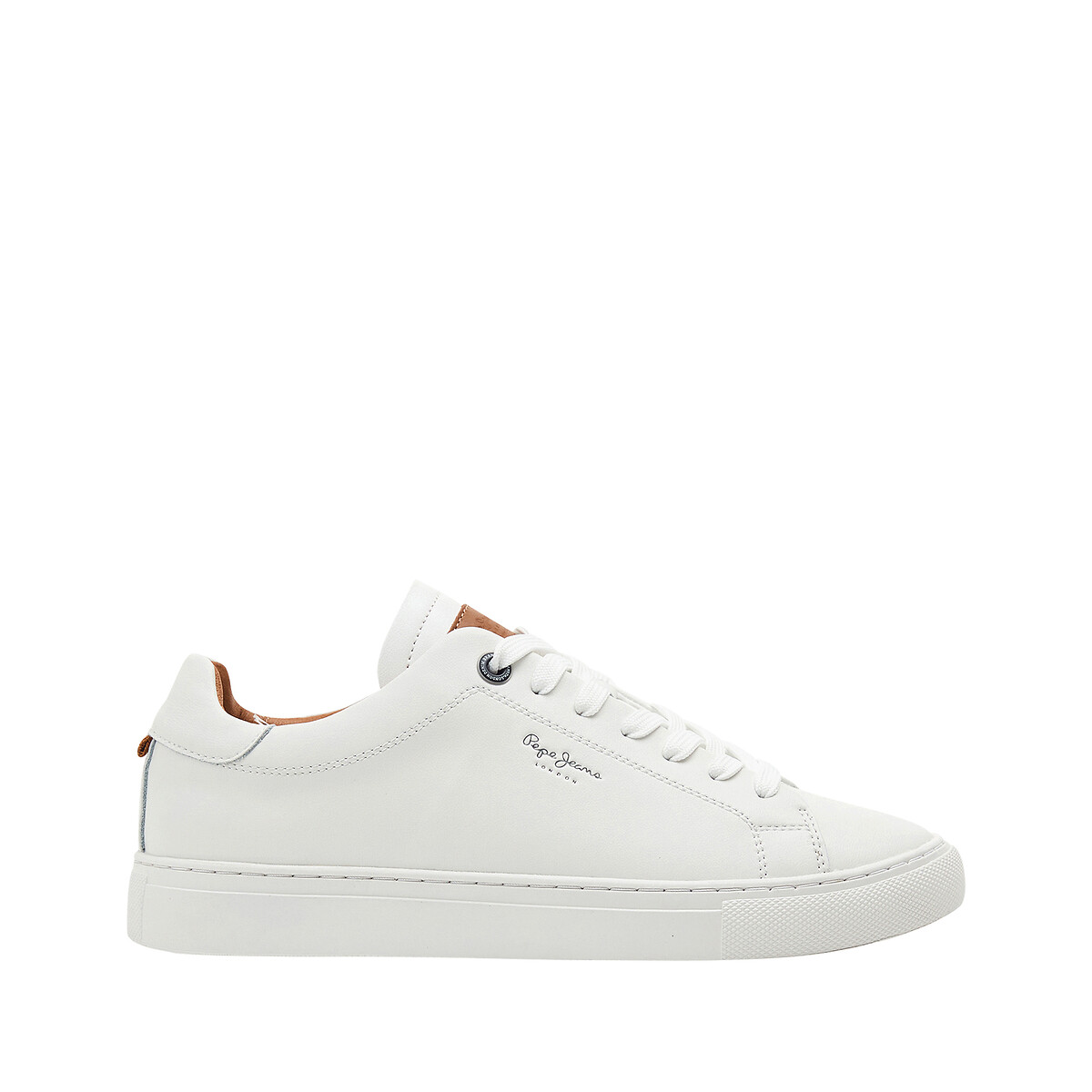 Joe cup one trainers in leather, white, Pepe Jeans | La Redoute