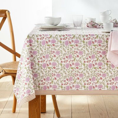 Elsie Floral 100% Washed Cotton Tablecloth LA REDOUTE INTERIEURS
