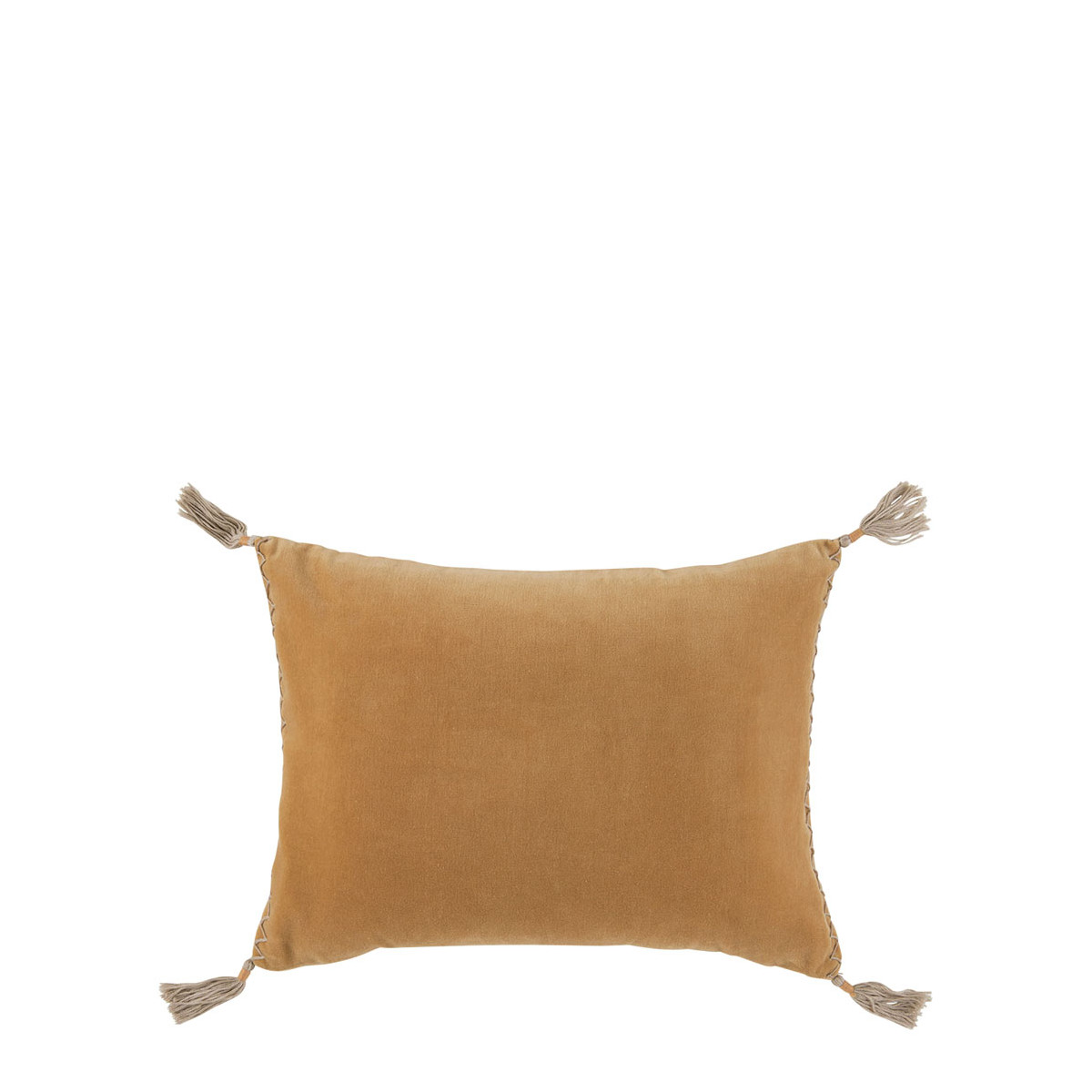 Housse de coussin MATTÉO velours de coton, BLANC D’IVOIRE