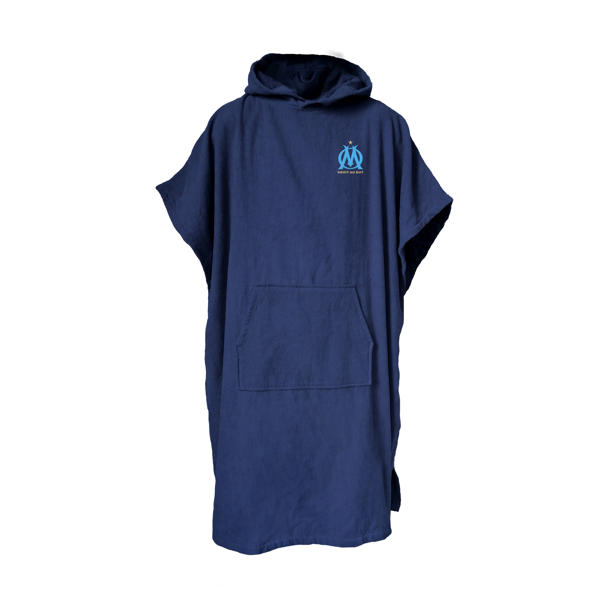 Poncho de bain Adulte 100% Coton, OM LOGO, OLYMPIQUE DE MARSEILLE