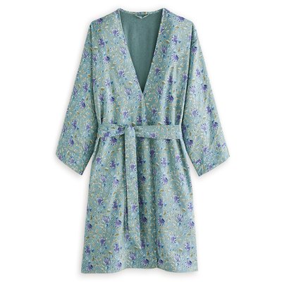 Betsy Floral Terry Towelling 100% Cotton Kimono Bathrobe LA REDOUTE INTERIEURS