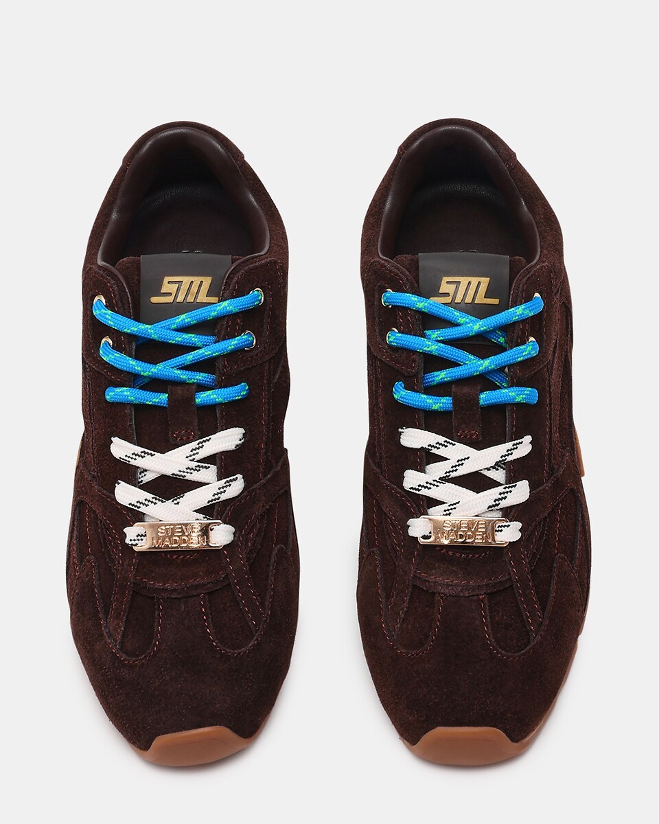 Steve Madden Zapatillas de ante con cordones dobles, ASIEL — photo 4
