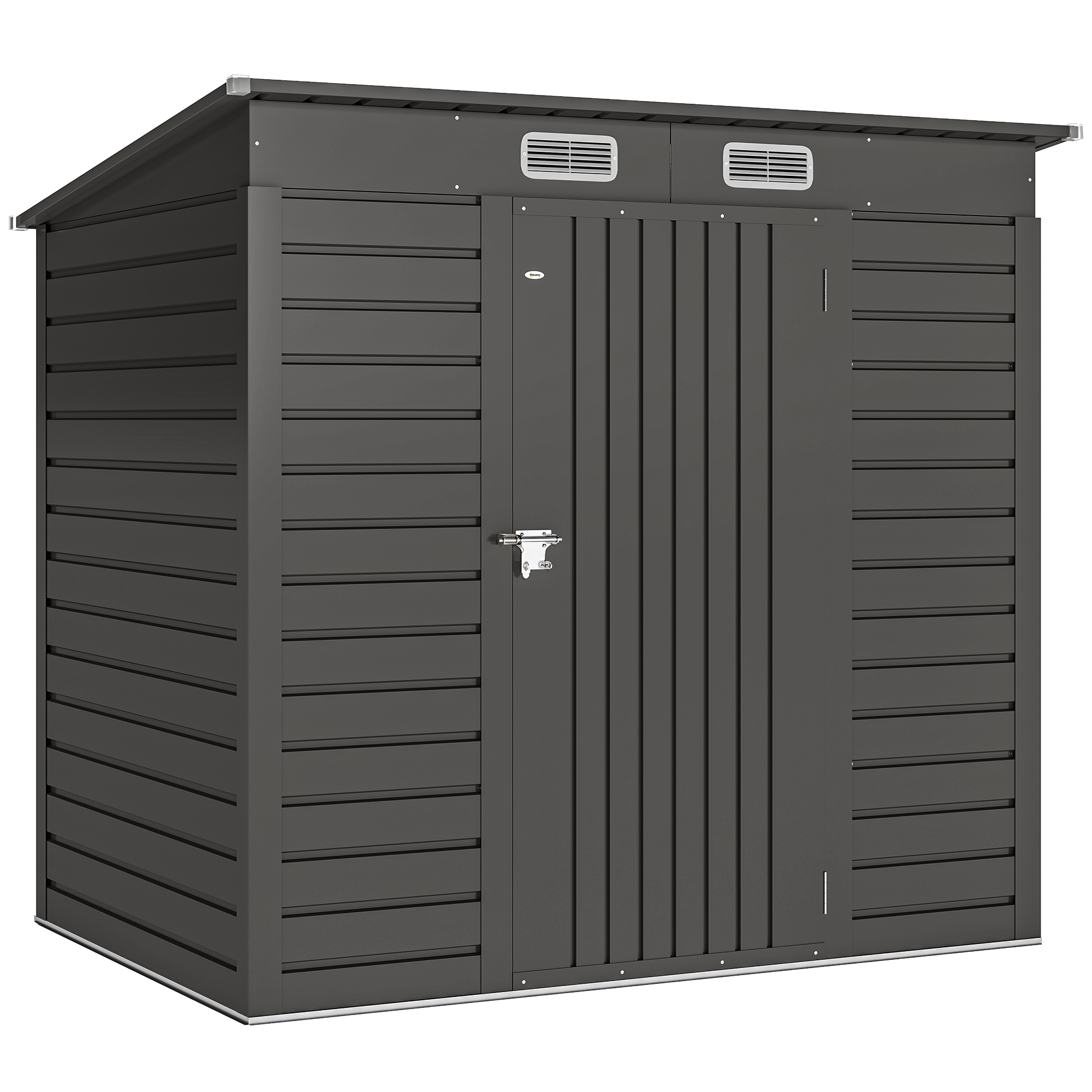 Abri de jardin Acier galvanisé Gris, OUTSUNNY