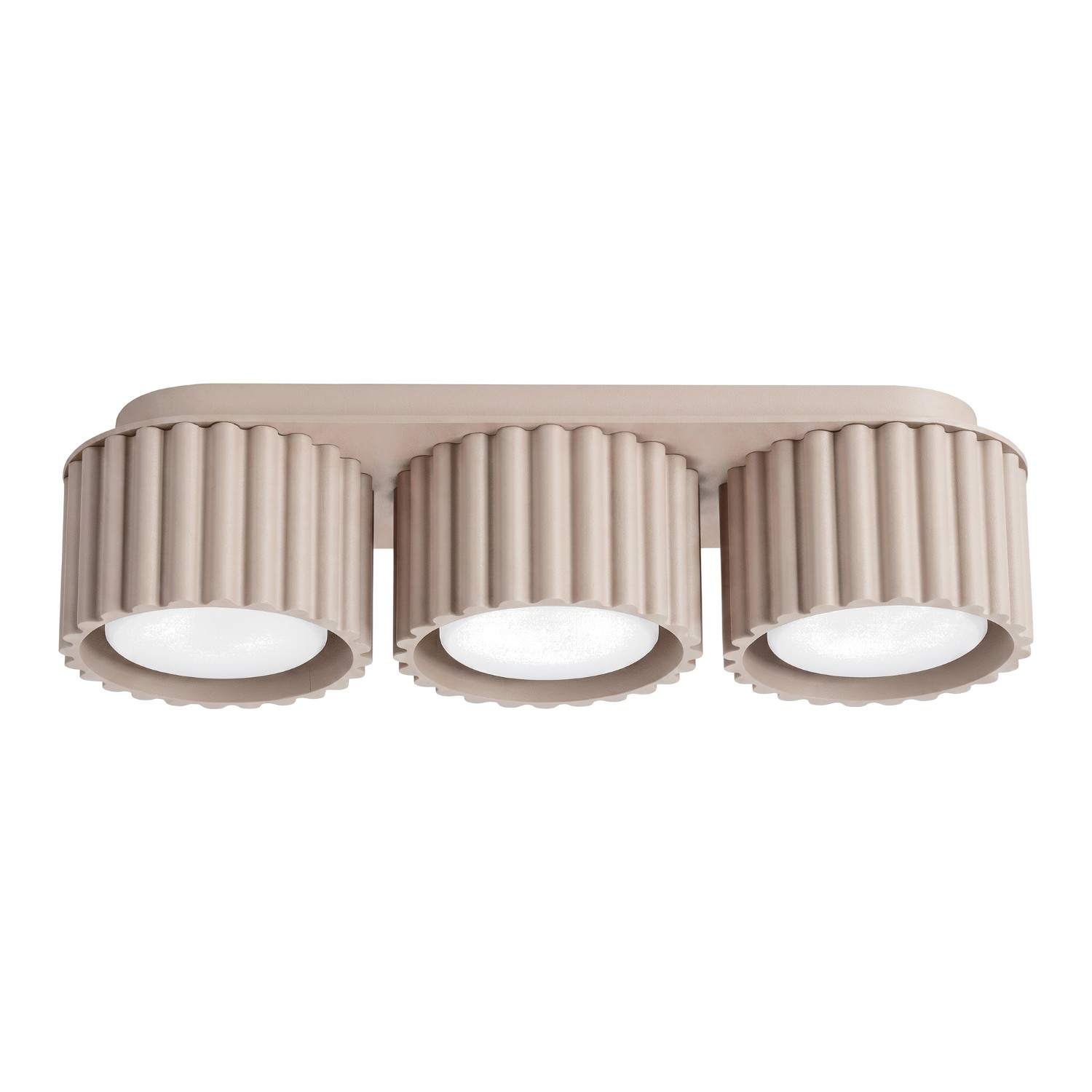 Plafonnier Aluminium Taupe Gx53 3 AURA, EDEN